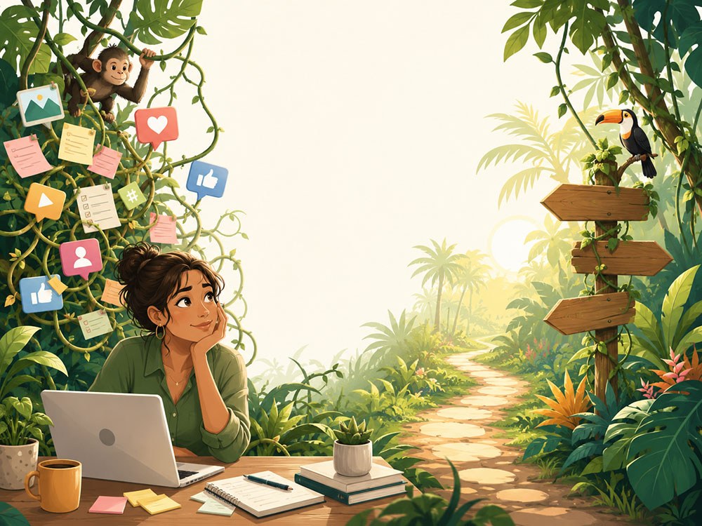 Small business owner finding a clearer path through the social media jungle
